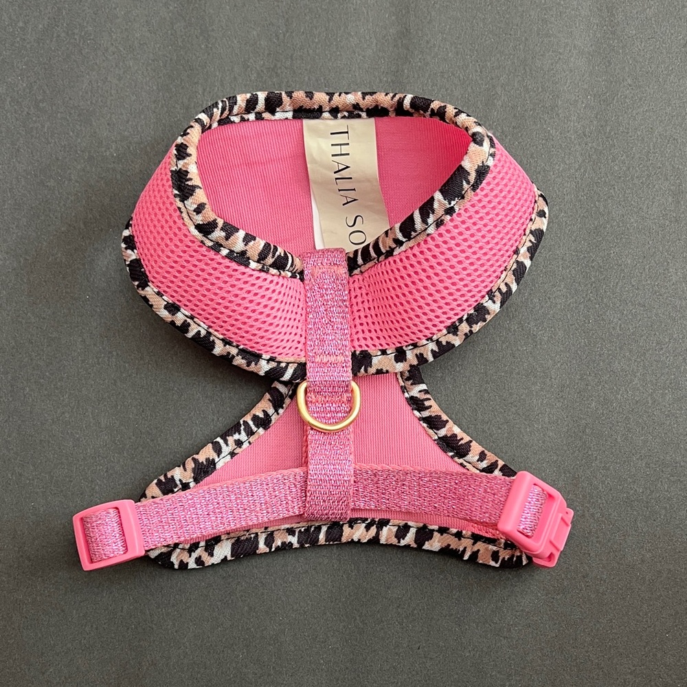 Thalia Sodi Pink and Black Leopard Print Harness